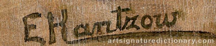 Authentic signature by Elsa Von KANTZOW on Painting/Watercolour artwork