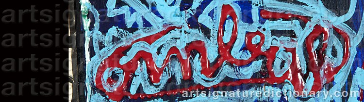 Authentic signature by Robert COMBAS on artwork
