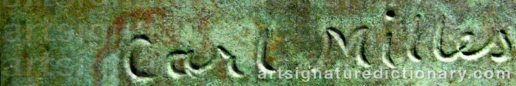 Signature by Carl MILLES