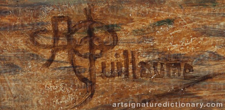 Authentic signature by Albert GUILLAUME on Painting/Watercolour artwork
