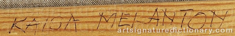 Authentic signature by Kaisa MELANTON on Painting/Watercolour artwork
