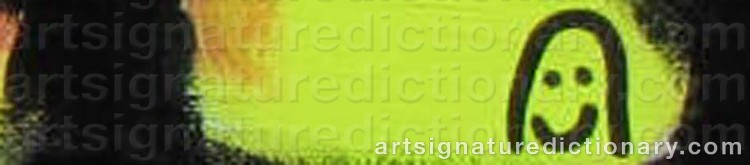 Authentic signature by Anja VESTERGAARD-HANSEN on  artwork