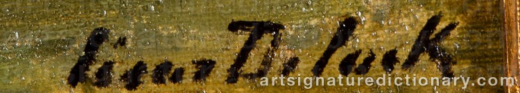 Authentic signature by Cesar De COCK on Painting/Watercolour artwork