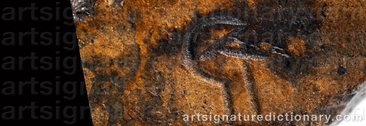 Authentic signature by Georg KOLBE on  artwork