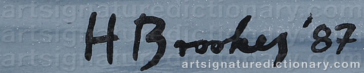 Authentic signature by Howard BROOKES on  artwork