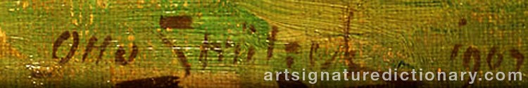 Authentic signature by Otto STRÜTZEL on Painting/Watercolour artwork