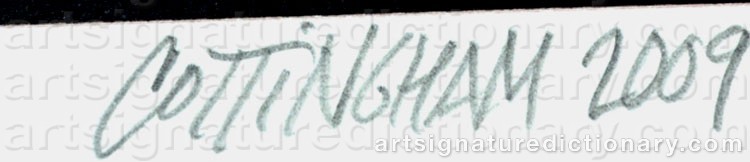 Authentic signature by Robert COTTINGHAM on artwork
