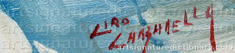 Authentic signature by Ciro CANZANELLA on  artwork