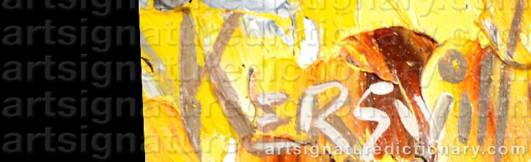Authentic signature by Roy KERSWILL on  artwork
