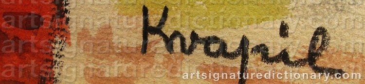 Signature by Charles KVAPIL