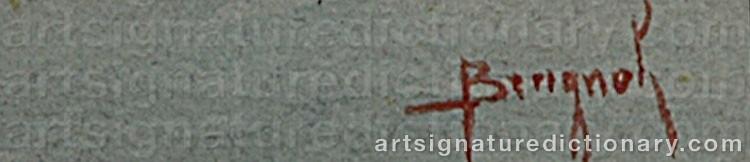 Authentic signature by Emanuele BRUGNOLI on  artwork