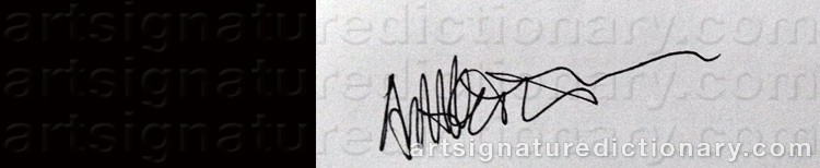 Authentic signature by Antti EKSTRÖM on artwork