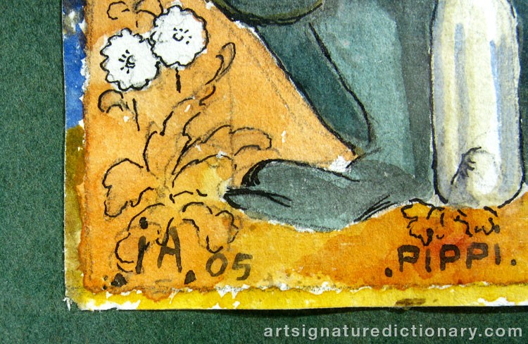 Close-up details showing Ivar AROSENIUS signature forgery characteristics