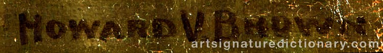 Authentic signature by Howard Vachel BROWN on  artwork