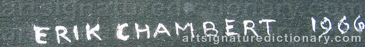 Signature by Erik CHAMBERT