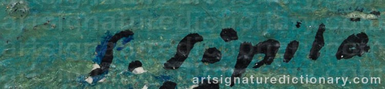Authentic signature by Sulho SIPILÄ on  artwork