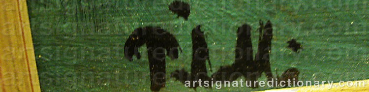 Authentic signature by Lennart PILOTTI on artwork