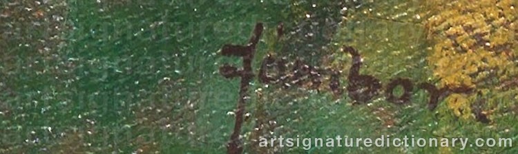 Authentic signature by Louis JAMBOR on Painting/Watercolour artwork