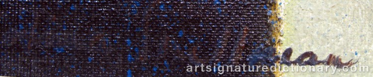 Authentic signature by Christina SNELLMAN on artwork