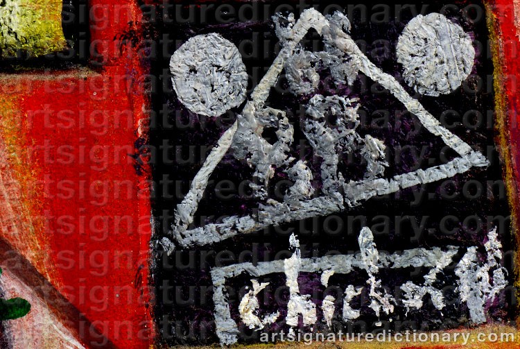 Authentic signature by Mario CHICHORRO on  artwork