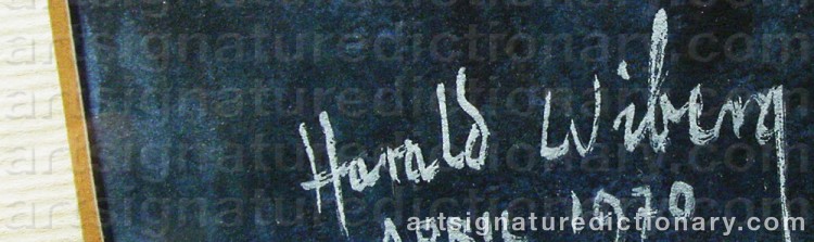 Signature by Harald WIBERG