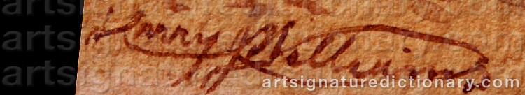 Authentic signature by Harry J. WILLIAMS on  artwork