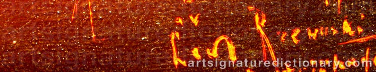 Authentic signature by Lech RZEWSKI on  artwork