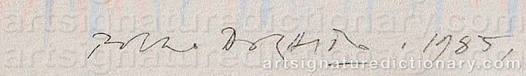Authentic signature by Piero DORAZIO on artwork