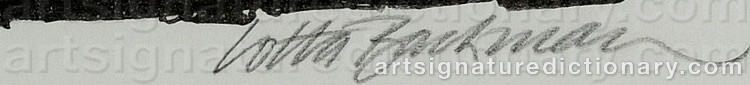 Authentic signature by Lotta BACKMAN on  artwork