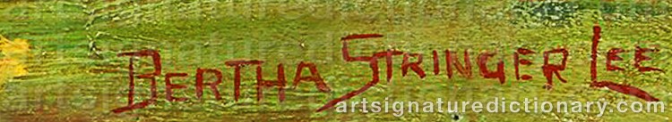 Authentic signature by Bertha Stringer LEE on Painting/Watercolour artwork