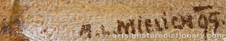 Signature by Leopold Alphons MIELICH