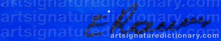 Authentic signature by E. RAMOSA on  artwork