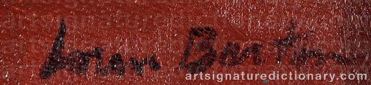 Authentic signature by Loren Roberta BARTON on Painting/Watercolour artwork