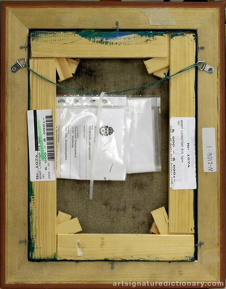 Close-up details showing Bengt LINDSTRÖM signature forgery characteristics