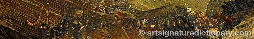 Authentic signature by Leonid Viktorovich TURZHANSKY on  artwork