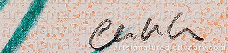 Authentic signature by Dale Patrick CHIHULY on  artwork