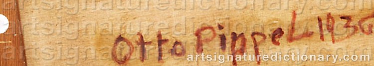 Authentic signature by Otto Eduard PIPPEL on Painting/Watercolour artwork