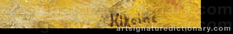 Authentic signature by Michel KIKOINE on  artwork