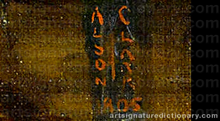 Authentic signature by Alson Skinner CLARK on Painting/Watercolour artwork
