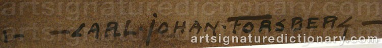 Signature by Carl Johan FORSBERG
