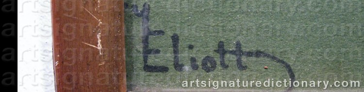 Signature by Charles Edmond ‘Harry Eliott’ HERMET