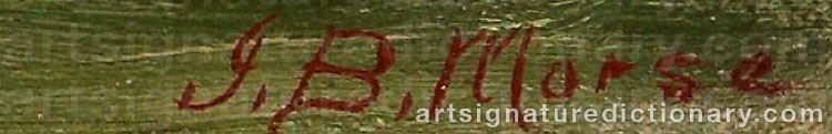 Authentic signature by Jonathan Bradley MORSE on  artwork
