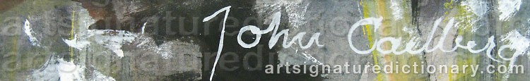Authentic signature by John CARLBERG on  artwork