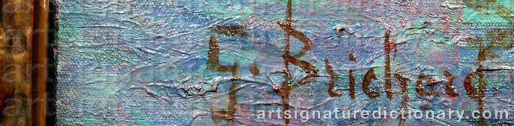 Authentic signature by G. BRICHARD on  artwork