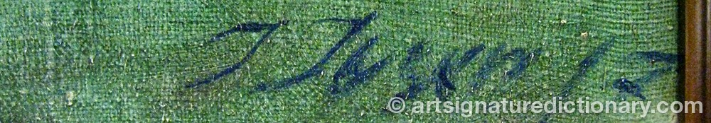 Authentic signature by Immanuel IBSEN on  artwork
