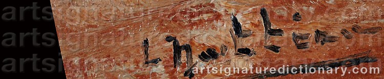 Authentic signature by Louis NATTERO on artwork