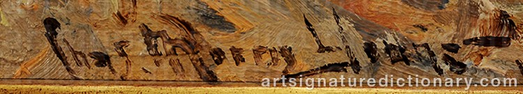 Authentic signature by Charles Morris YOUNG on Painting/Watercolour artwork