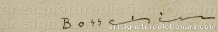 Authentic signature by Jean De BOSSCHERE on artwork