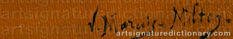 Authentic signature by Victor MARAIS-MILTON on  artwork