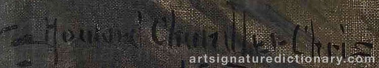 Authentic signature by Howard Chandler CHRISTY on Painting/Watercolour artwork